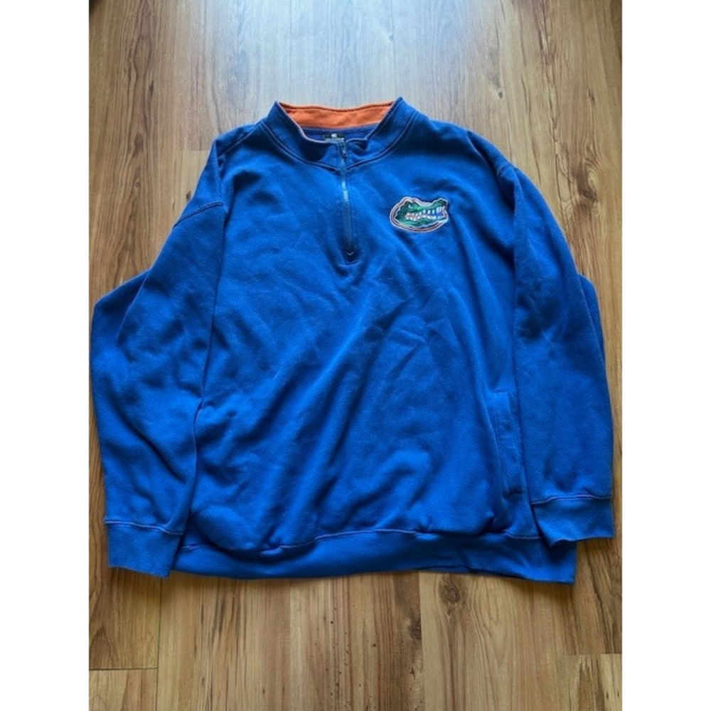 Colosseum Florida Gators Fleece Pullover 3X Blue NCAA Quarter Zip Sweatshirt - Picture 2 of 5